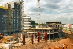 excavator on construction site