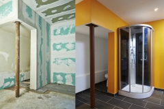 Construction of Drywall-Plasterboard bathroom